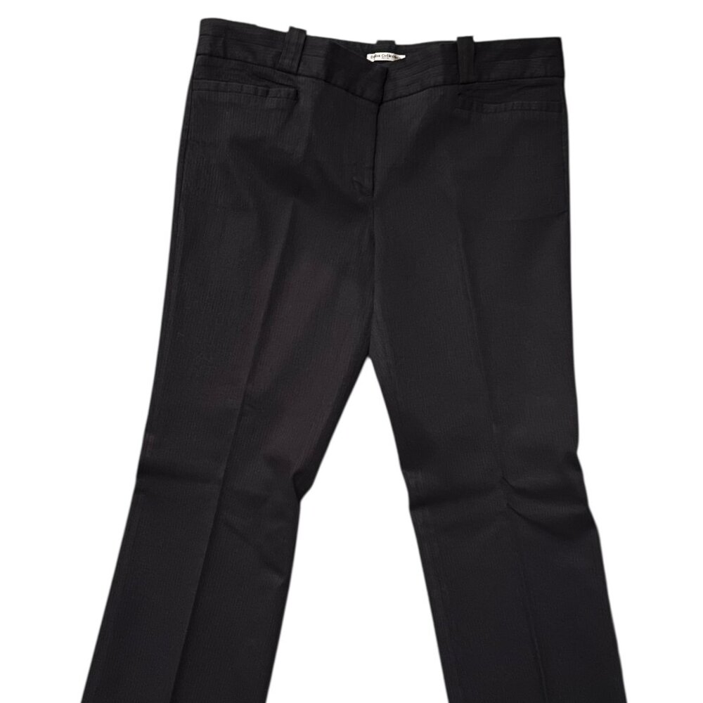 Dalia Collection Black on Black Pinstripe Dress Pants
